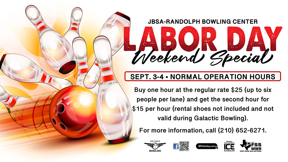 Labor Day Weekend Bowling Special Joint Base San Antonio JBSAToday
